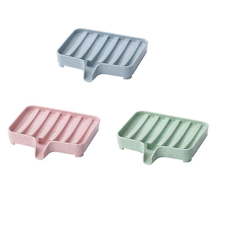 Set of 3 Soap Dish with Drainer, Soap Dish, Soap Dish, Shower Soap Dish with Automatic Drainer, Soap