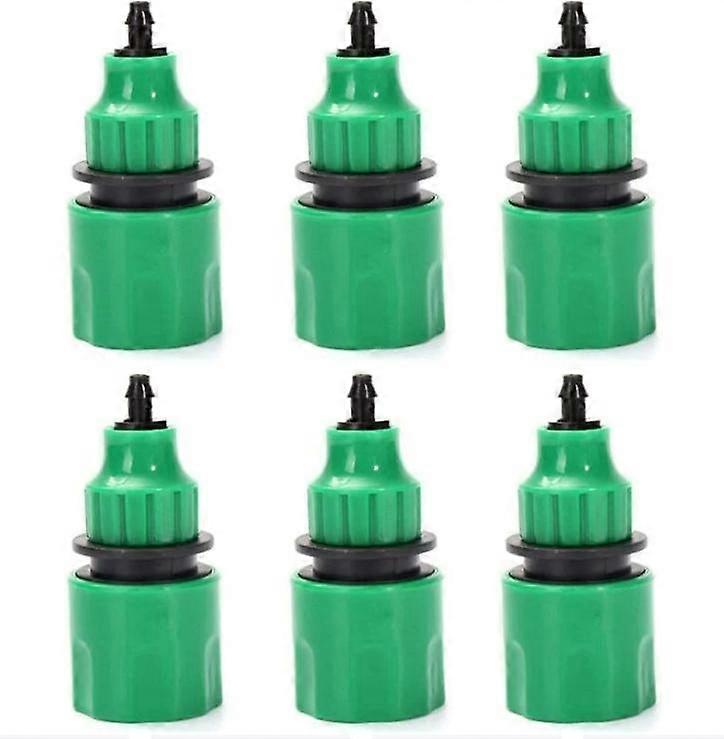 Garden Hose Pipe Single Use Adapter Faucet Connector Fitting for Irrigation Pack of 6