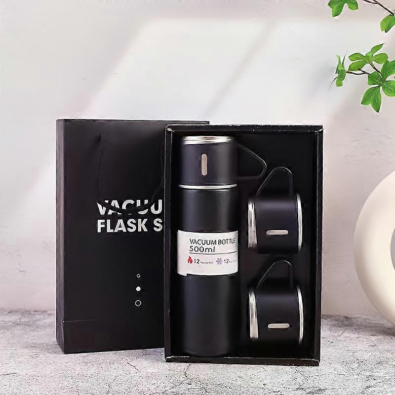 1set Thermal Mug 500ml/16.9oz, Stainless Steel Vacuum Insulated Bottle With Cup For Coffee Hot Drink And Cold Drink, Water Flask Back To School Suppli