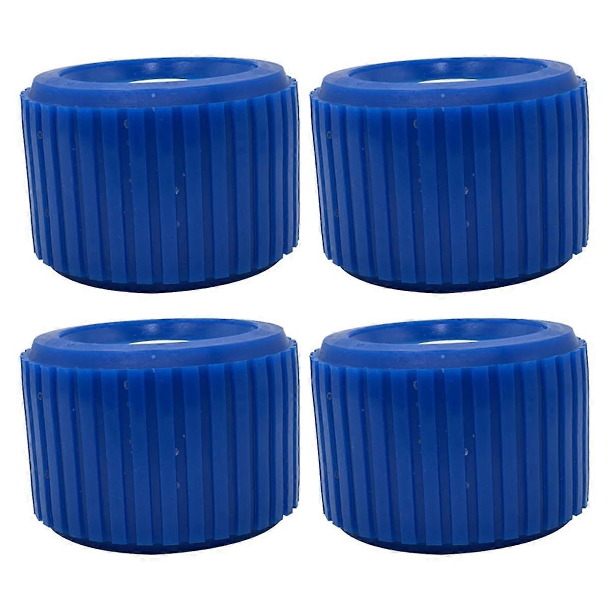 4-Pack Blue Ribbed Wobble Rollers For Boat Trailers – 108x75x19mm, Durable PP