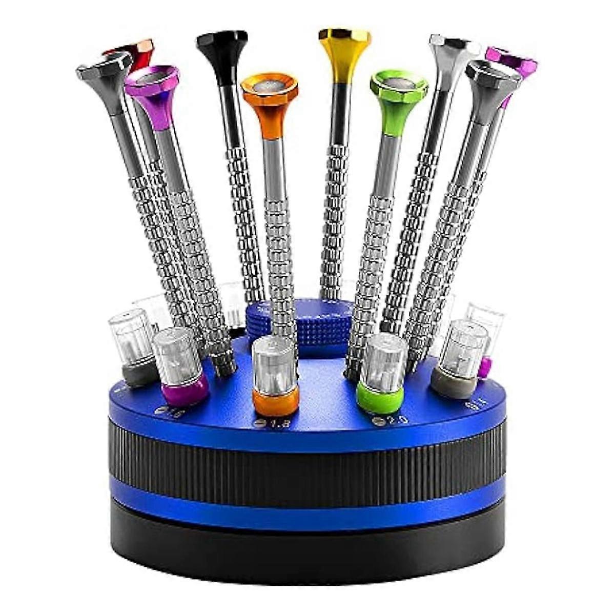 10Pc Precision Slotted and Crosses Screwdriver Set Different Size with Extra Replace Blades Watchmakers Tool for Jewelry