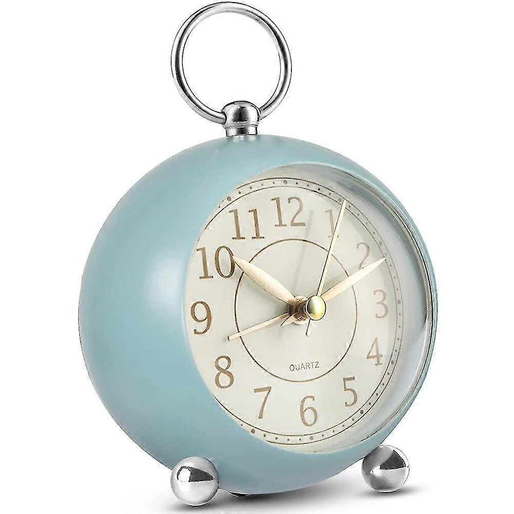Silent Bedside Clock Battery Driven Non Tick Desk Clock Analog Alarm Clock