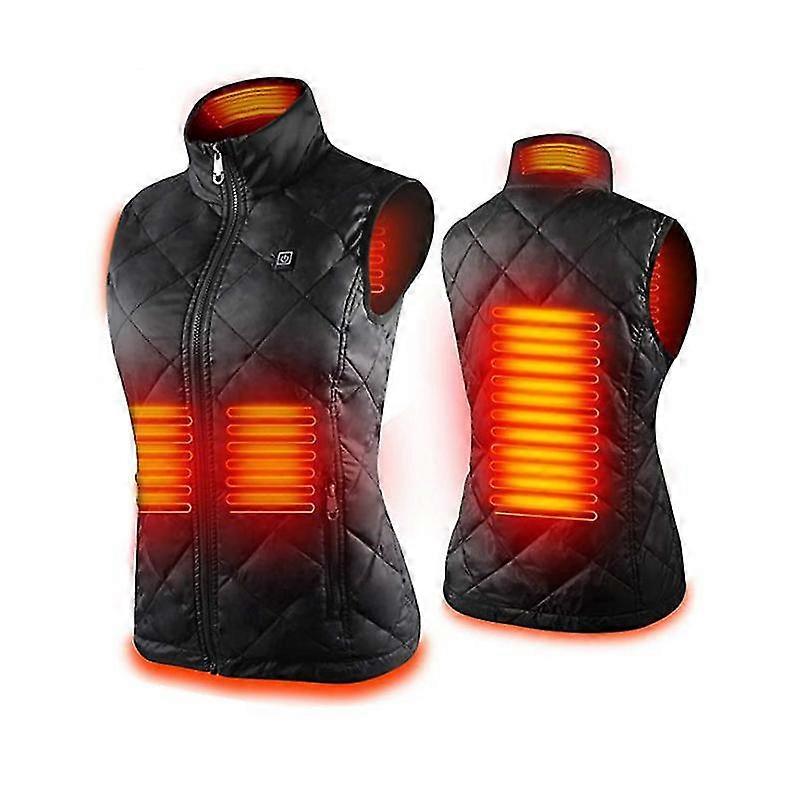 Women's Heated Vest With 4 Heating Zones, Neck Heating Jacket Usb Charging