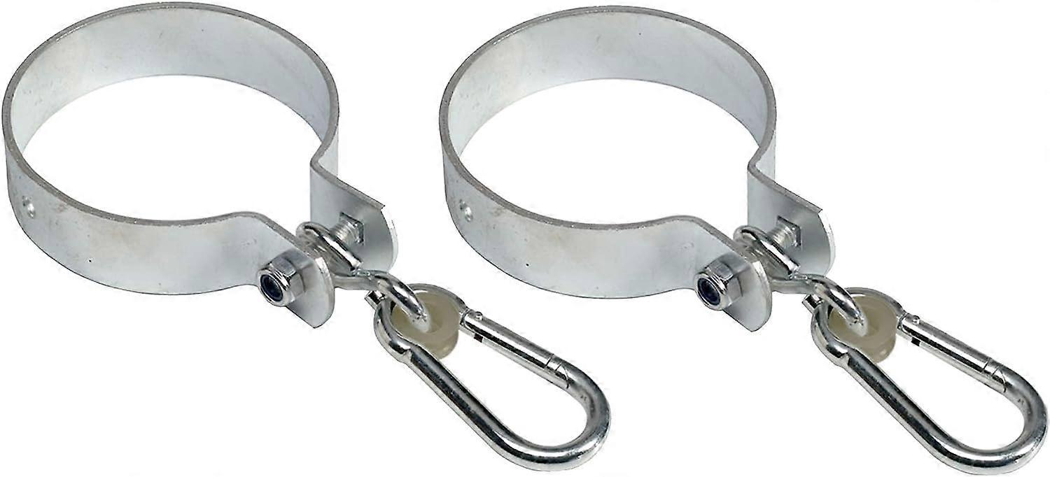 Set of 2 swing hooks with carabiner for round beams 2.5cm