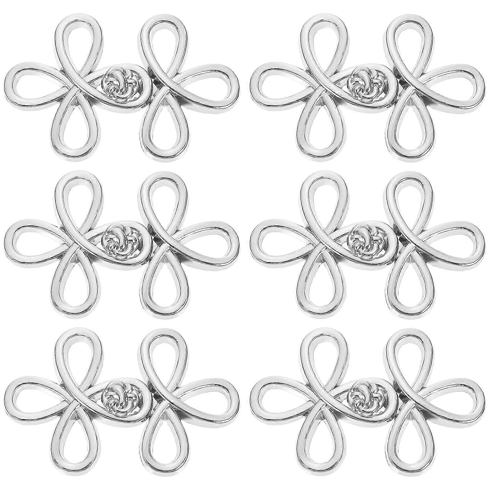 6 pairs of Costumes Buttons Elegant Chinese Knots Sewing Buttons Fastener