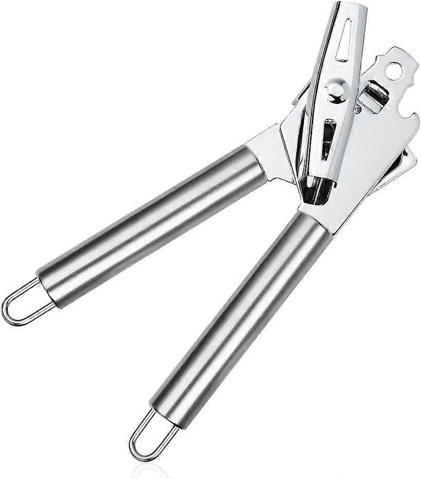 Safety Can Opener, 3 in 1 Stainless Steel Can Opener, No Sharp Edges, Manua