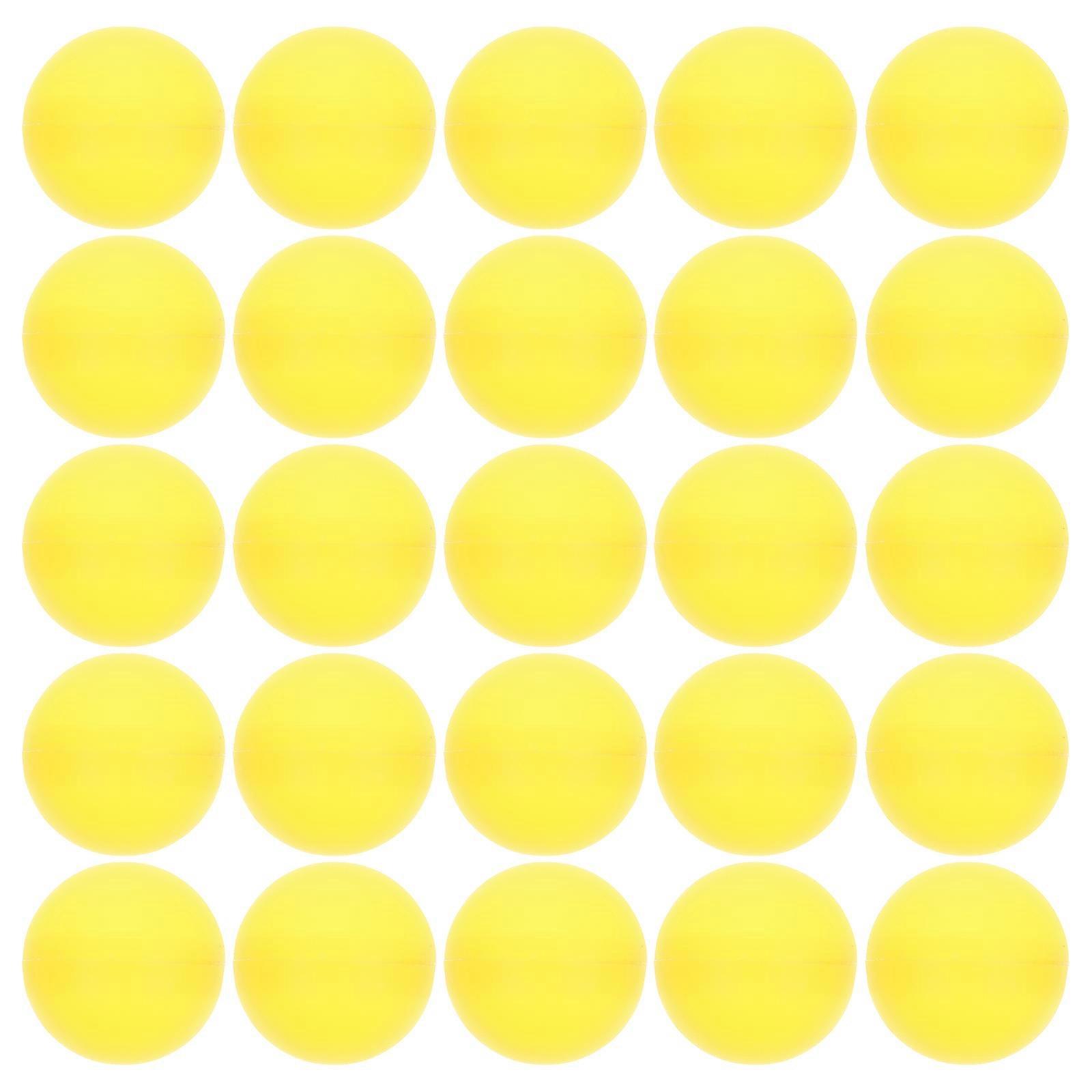 25pcs Lottery Balls Plastic Hollow Ball Table Activity Balls Pong Balls for Game Party Decoration 40mm Diameter Yellow