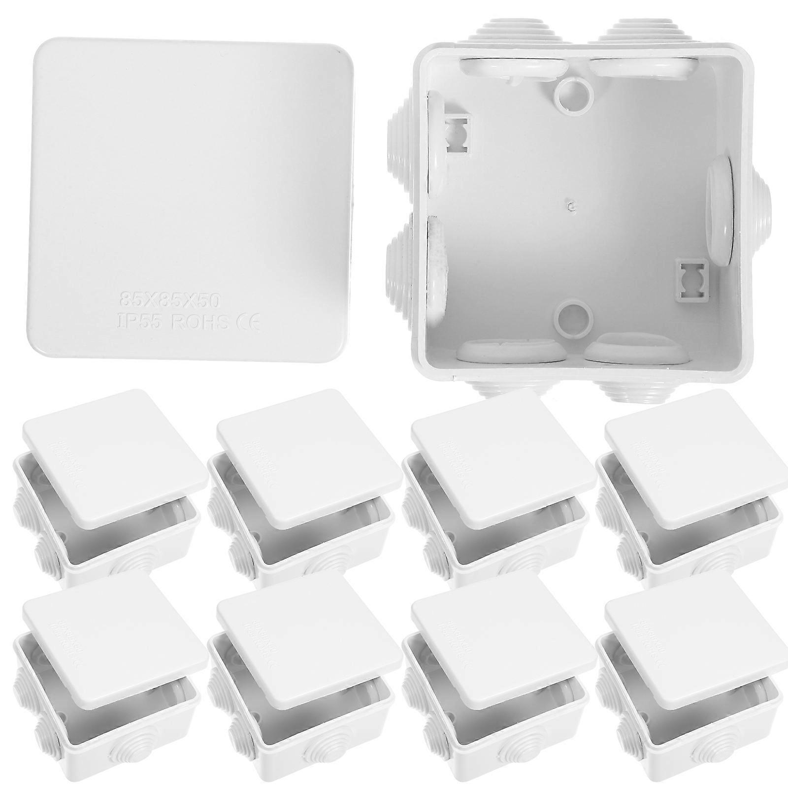 10Pcs Outdoor Plastic Water Proof Junction Box Universal Electrical Project Line Junction Box