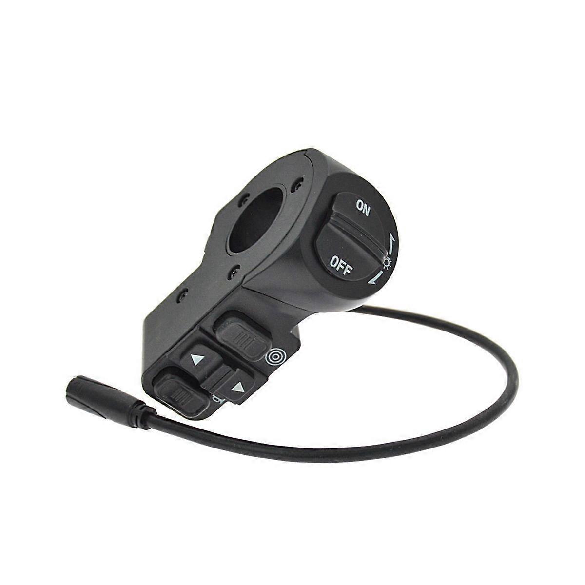 Three-In-One Switch Electric Bicycle Scooter Headlight Turn Signal Horn Control Button Self-Locking Switch