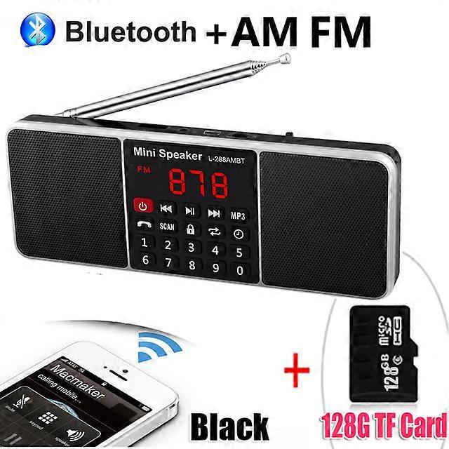 Digital Portable Radio AM FM Bluetooth Speaker Stereo MP3 Player TF SD Card USB Drive Handsfree Call rechargable Speakers