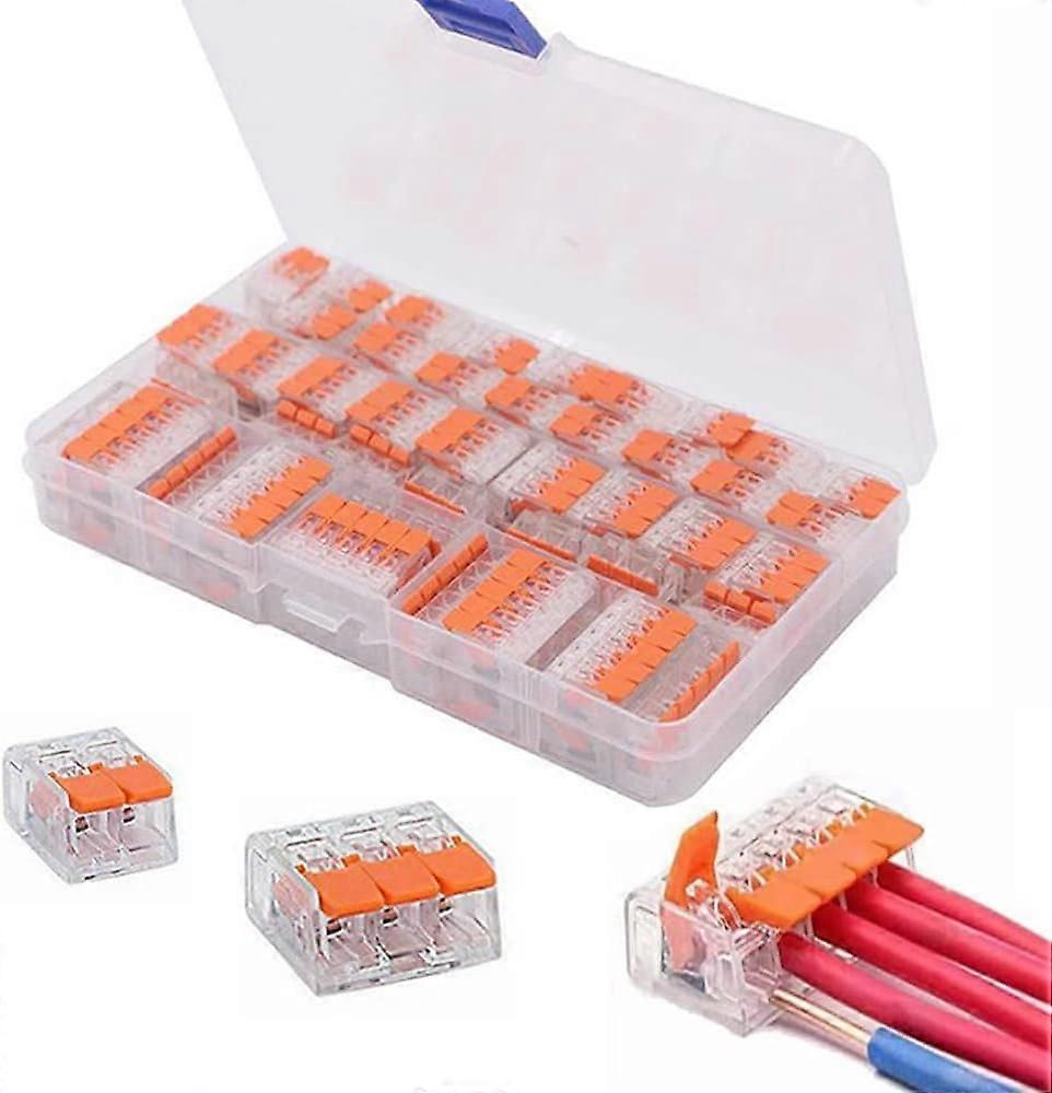 75pcs Lever Wire Connectors, Multifunctional, Soft and Hard, Universal Compact Electrical Connectors (2/3/5 Kit)
