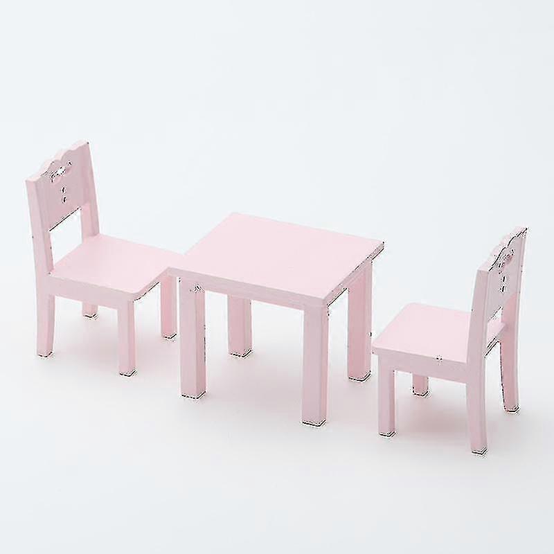 3 Pcs Kids Table Chair Simulation Furniture Mini Chair Toy Children Desk Chair Set Furniture Model Chair Model Toy-christmas Gift