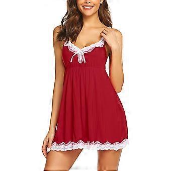 Women Sexy Sleepwear Lace Chemise Nightgown Full Slip Babydoll Sleepwear