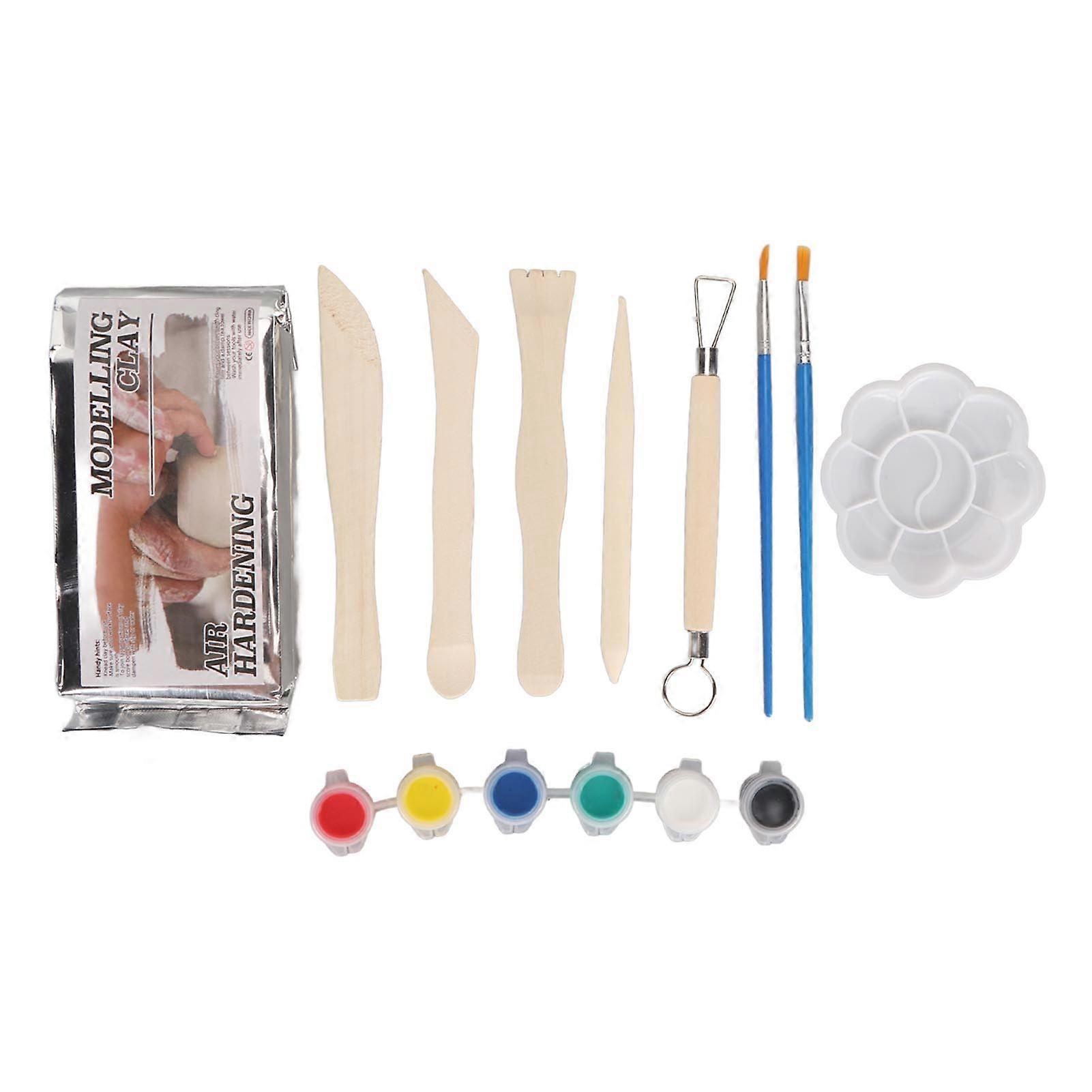 Air Dry Clay 6 Colors 1.1lb Colorfast Safe Hands On Ability Magical Kids Clay with Modeling Tools for Education Creation