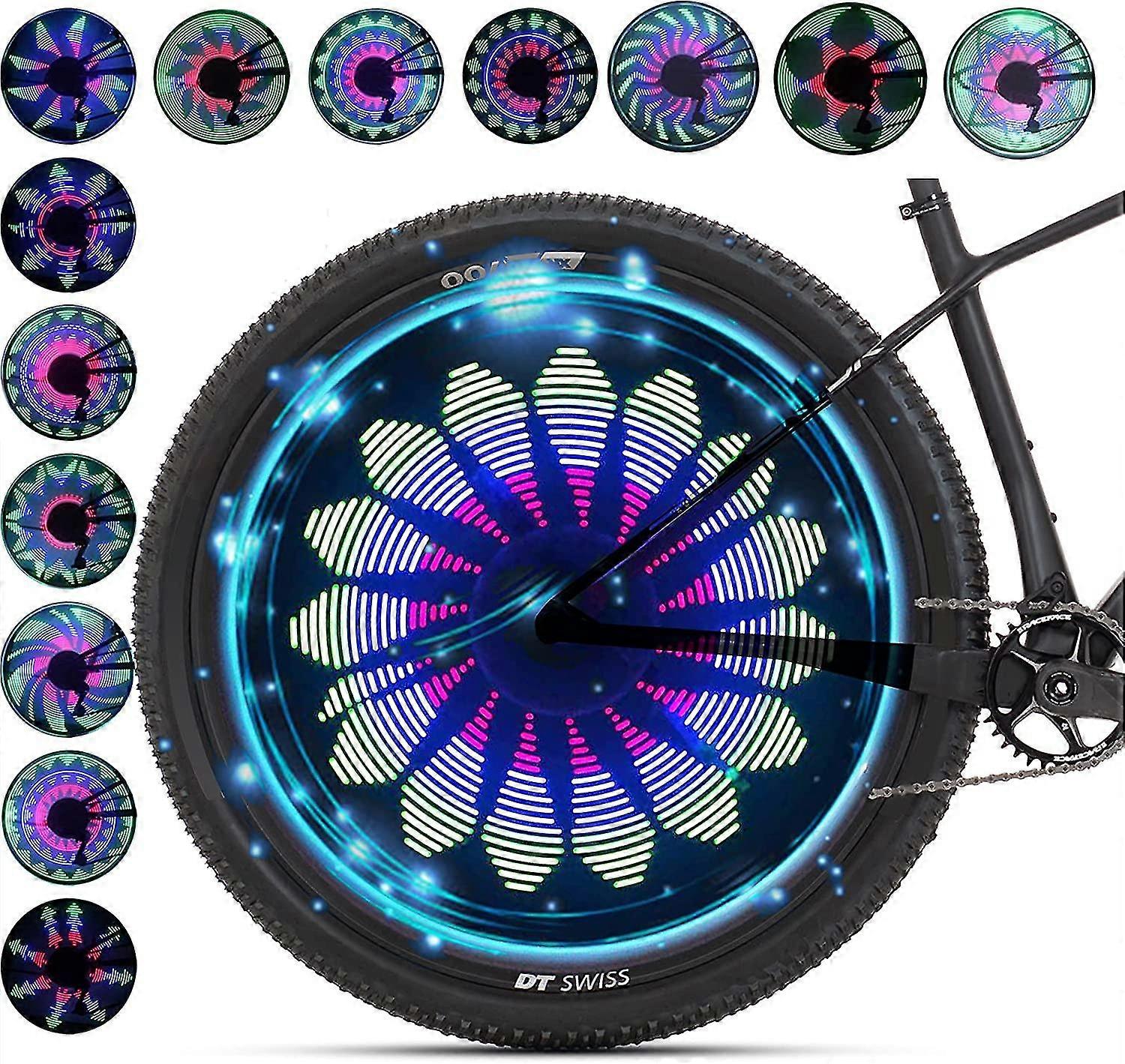 bicycle spoke light, 36 led lights display bright 32 patterns full bike