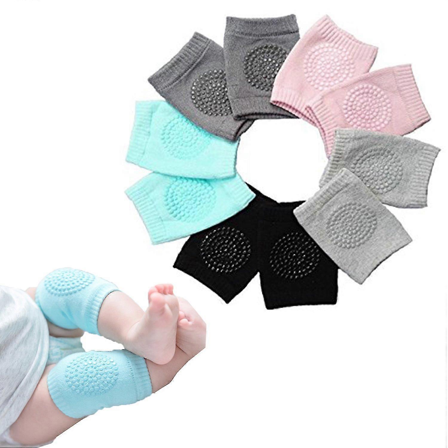 5 pairs baby crawling anti slip knee pads toddler leg warmer safety protective cover toddler short knee pads