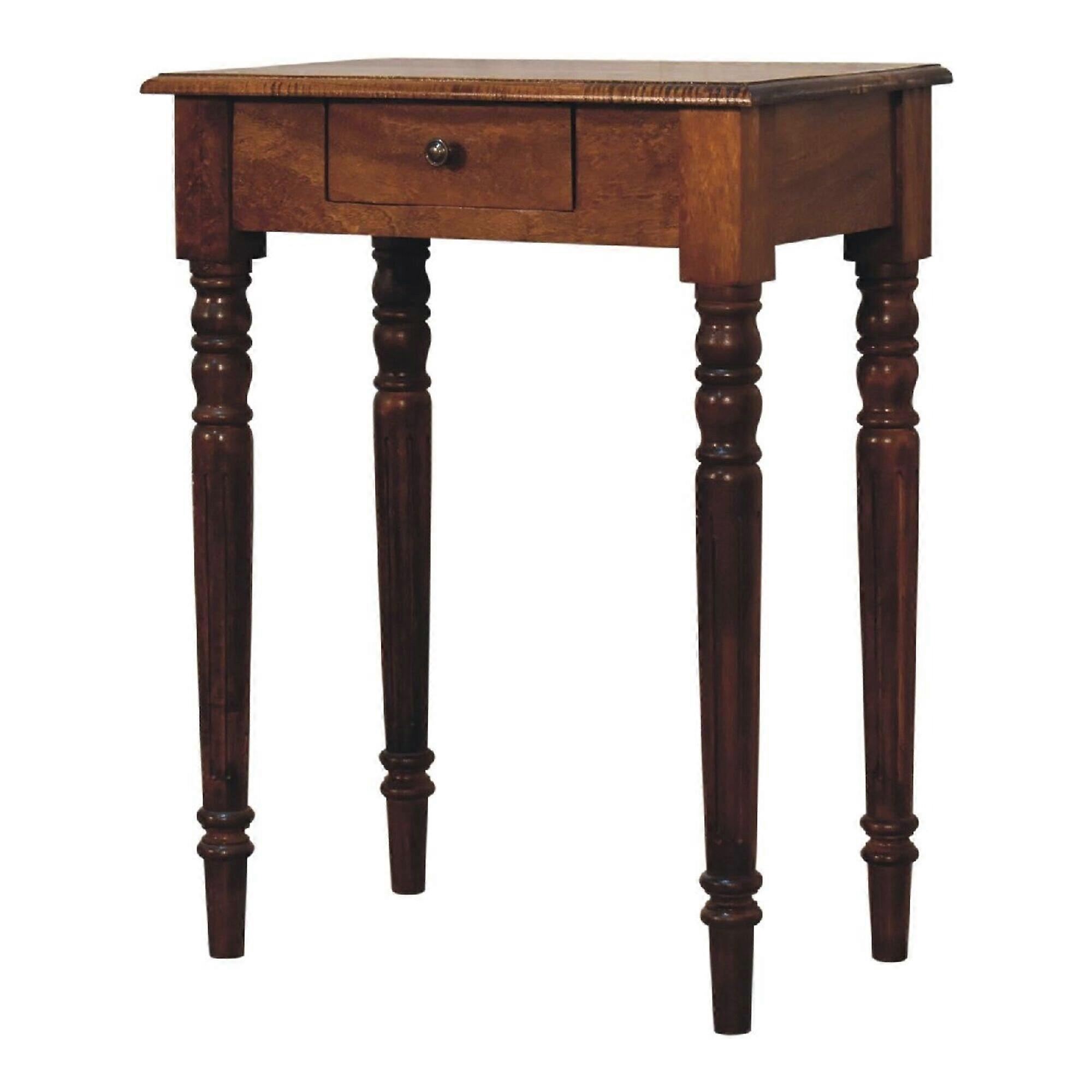Small French Country Console Table In Dark Finish