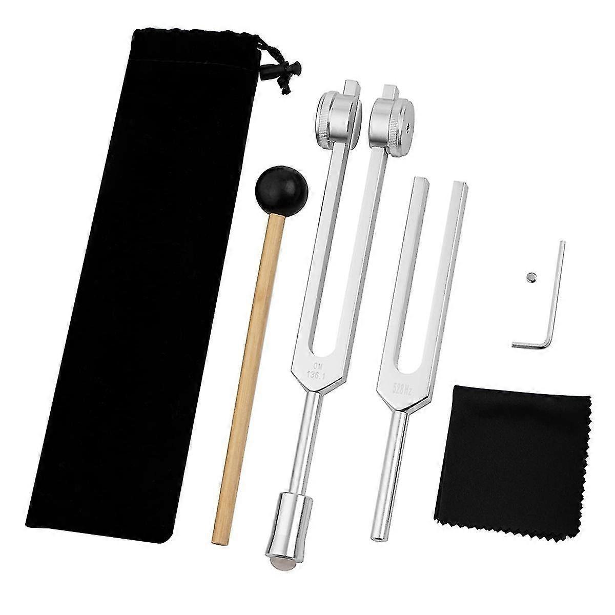 528 HZ Tuning Forks for Healing Chakra Set OM136.1 Hz for Repair Sound Healing Instruments with Tun