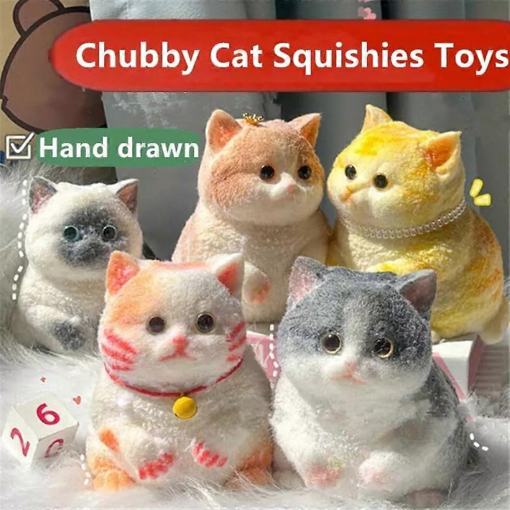 Chubby Cat Squishies Toys, Large Cat Squishies Squishy Toys