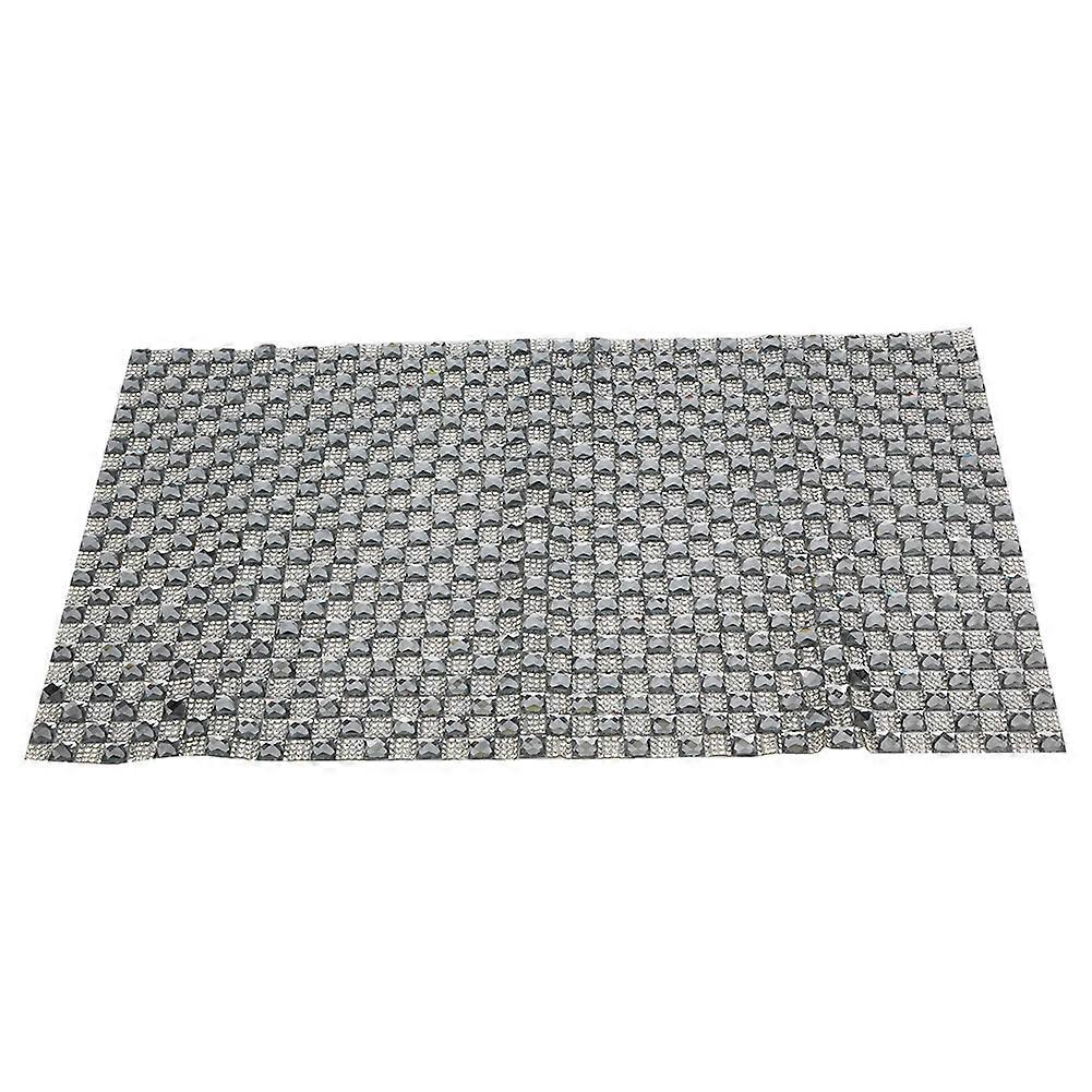 24*40cm Hotfix Rhinestone Sheet Banding Mesh Trim Sheet DIY Accessory(Transparent Gray)