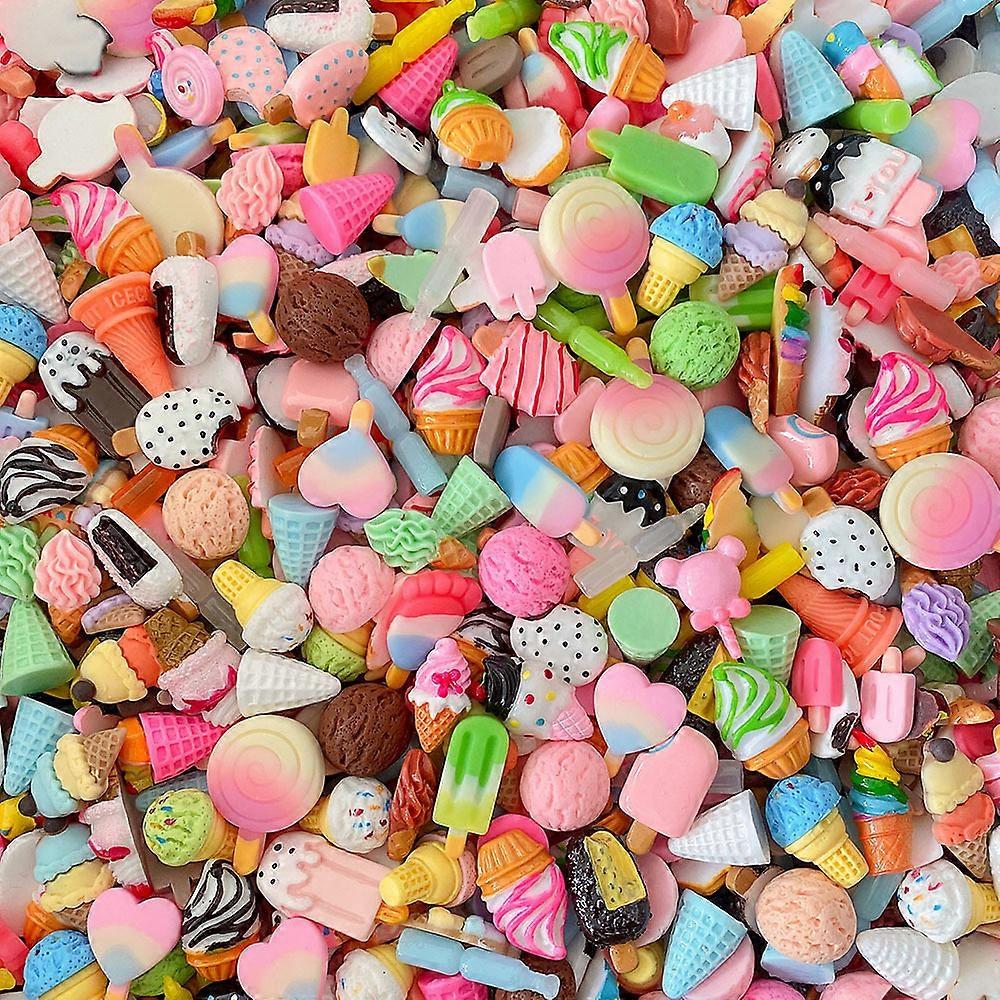100 PCS diy resin accessories for phone cases, nails, bagsand memory albums, handmade cards Type 7