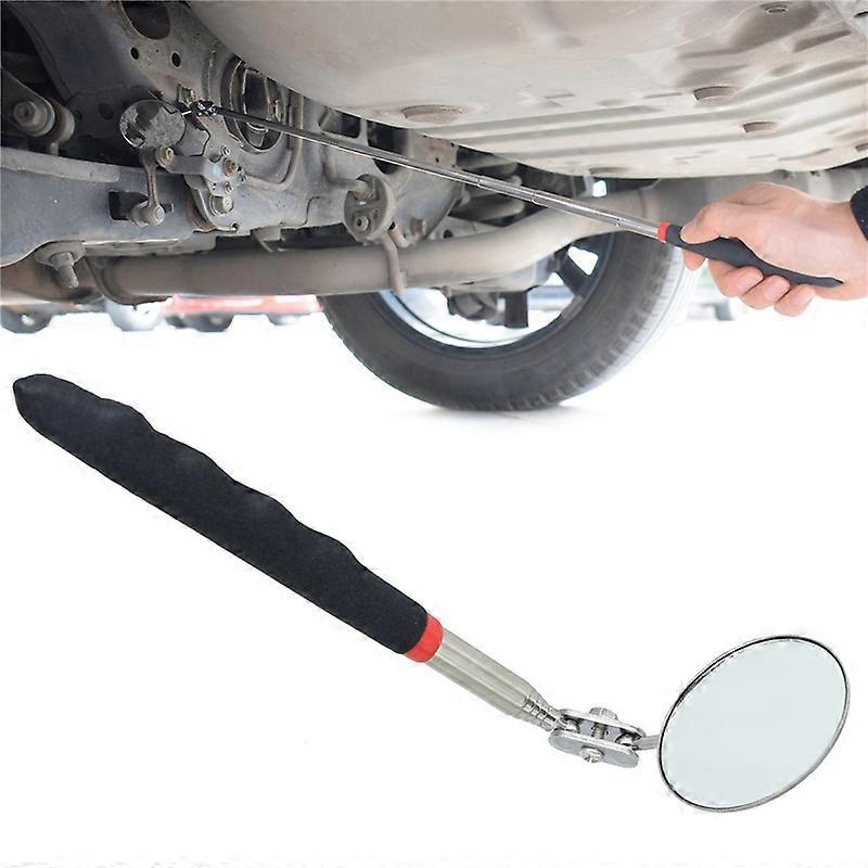 360 Retractable Telescopic Inspection Detection lens Round Mirror Silver Pocket Clip New Car Tools Extend 7-1/4 to 30 DIY TOOL