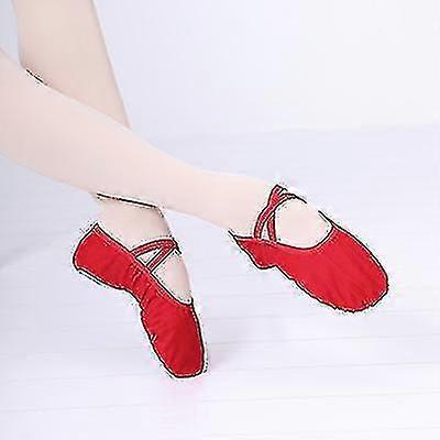 女の子用バレエシューズ キャンバス ソフトソール バレエダンススリッパ