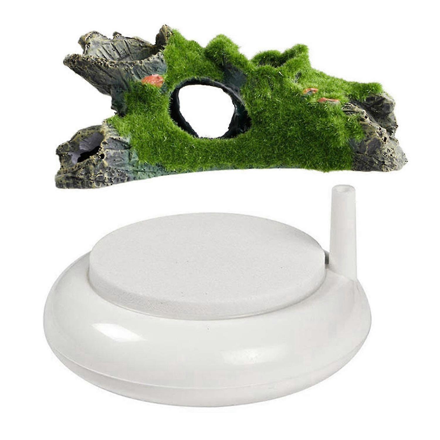 Fish Tank Bubbler, Nano Furnace Flue Round Air Stone Disk Set,7cm
