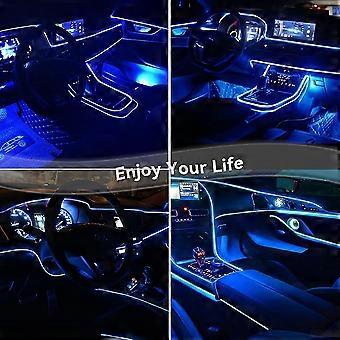 Aramox Striscia LED Per Auto 3 Metri – Illuminazione Interna Al Neon Blu – Alimentazione Accendisigari