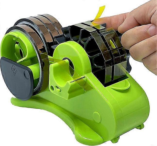 Multi-roll Semi-automatic Desk Tape Dispenser - Cut Multiple Tapes to 1.5" Length