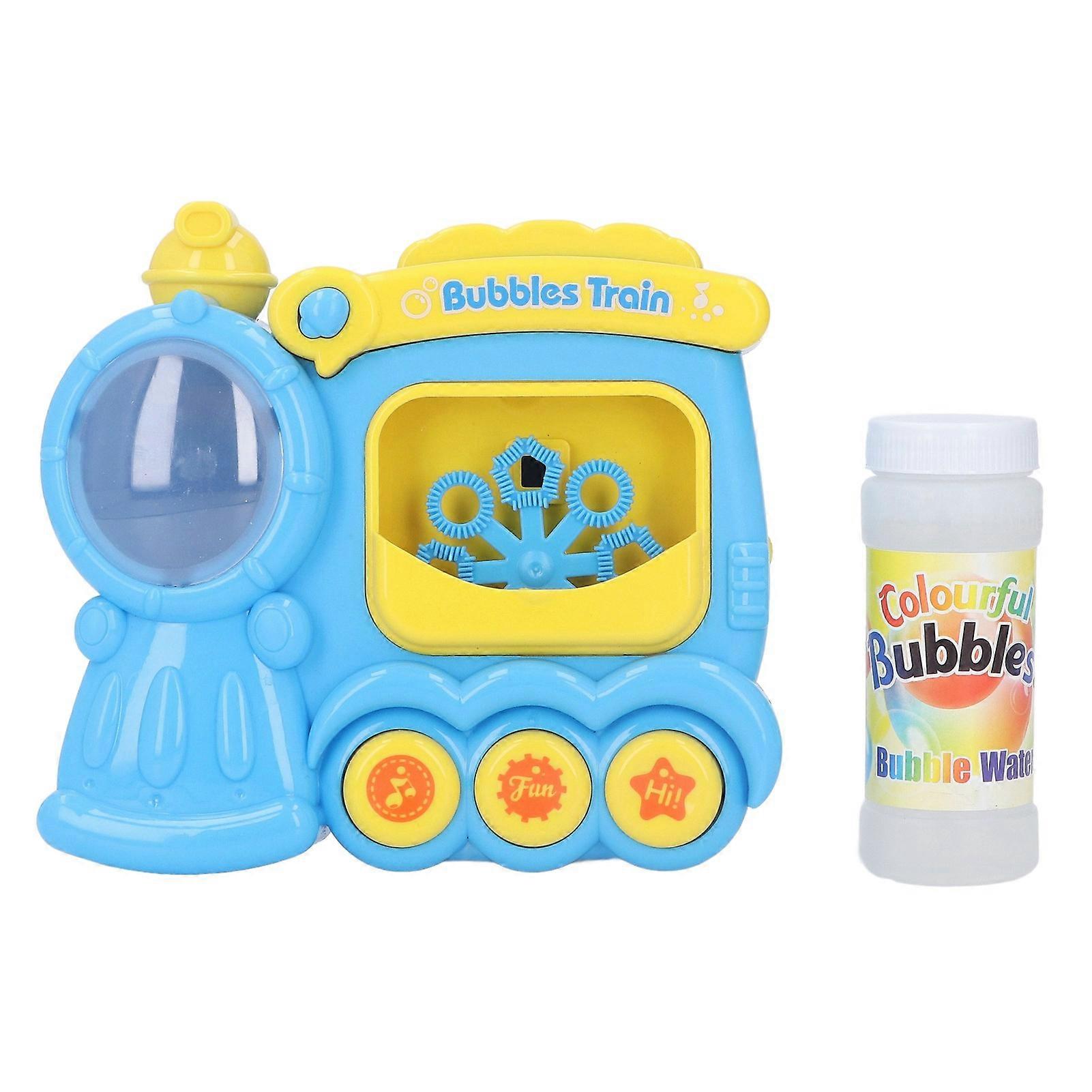 8 Holes Automatic Bubble Blower Bubble Machine with Light Music For Indoor Outdoor Birthday Party Blue