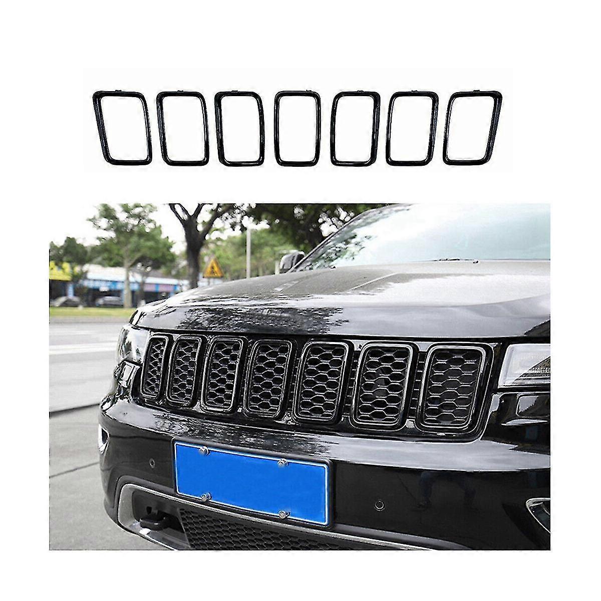7pcs Front Grille Cover Ring Inserts Trims Kit For 2017-2022 6ml06xs9aa