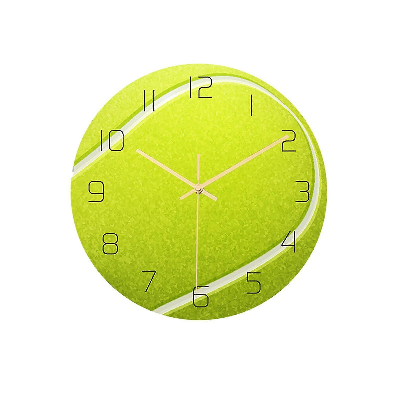 Round Tennis Appearance Wall Clock Mute Home Decoration Wall Clock