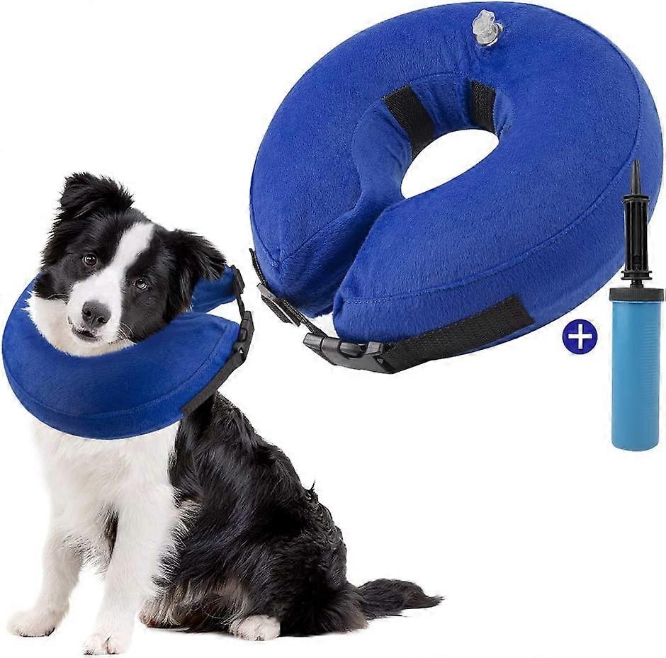 Inflatable Dog Recovery Collars Cones, Soft Adjustable(L)