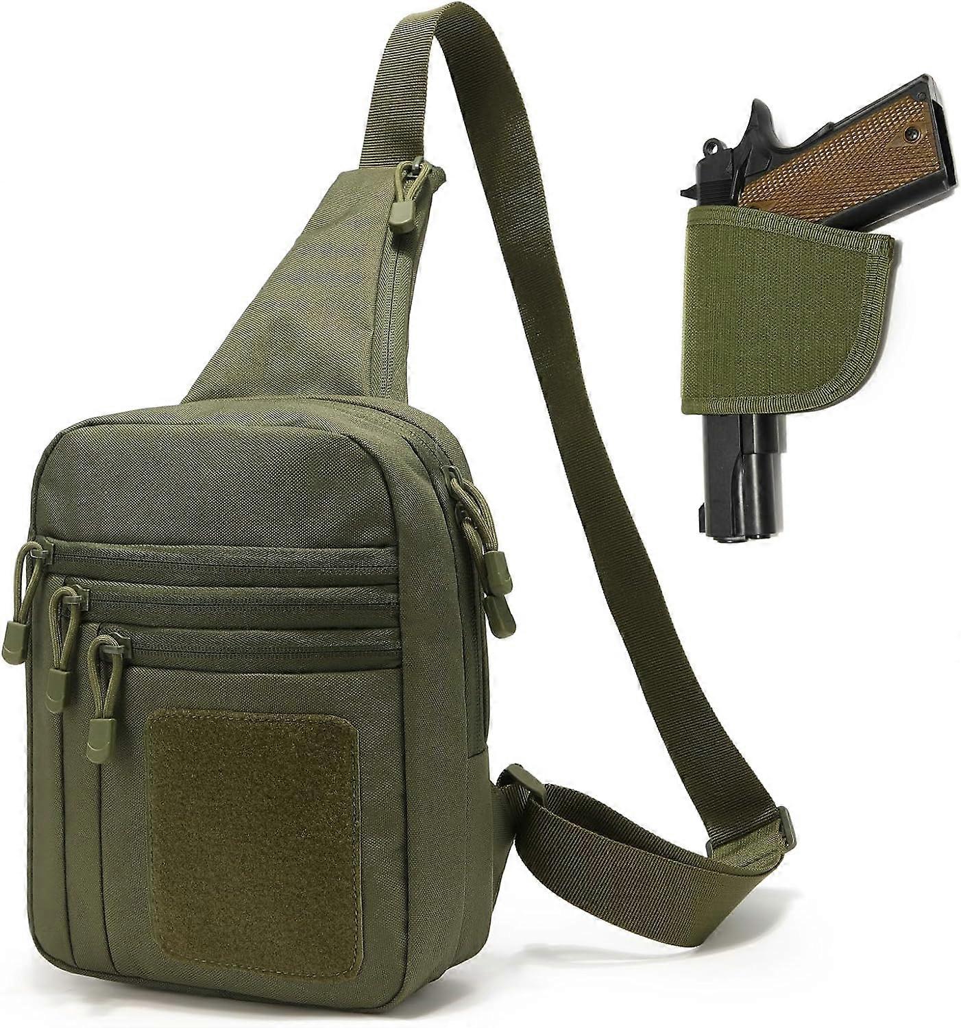 Shoulder Holster Bag for Concealed Carry of Handguns Range Gun Bag Chest Pack with Sling CCW Sling Bag Tactical Crossbody Bag