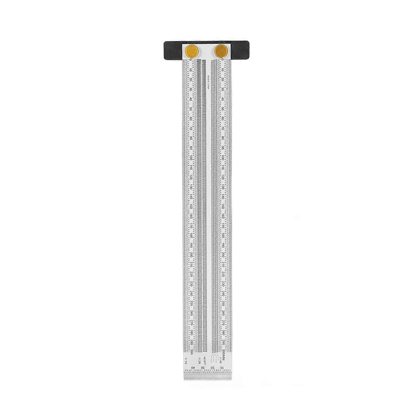 Righello a T di marcatura Scala di precisione in acciaio inossidabile Scribe Rulers Strumento di misura per la lavorazione del legno 0?300mm