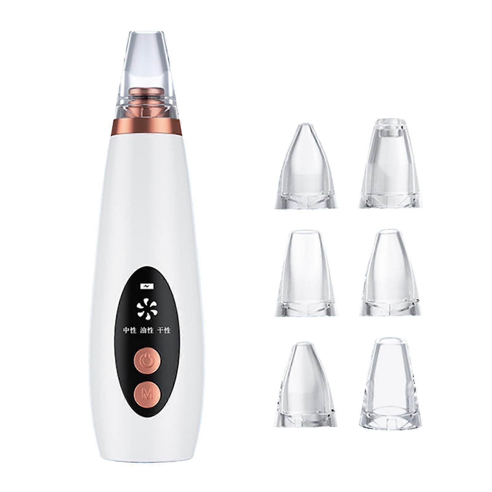 Blackhead Vacuum Cleaner Suction Power Multi Functional Facial Suction Pore Cleaner White