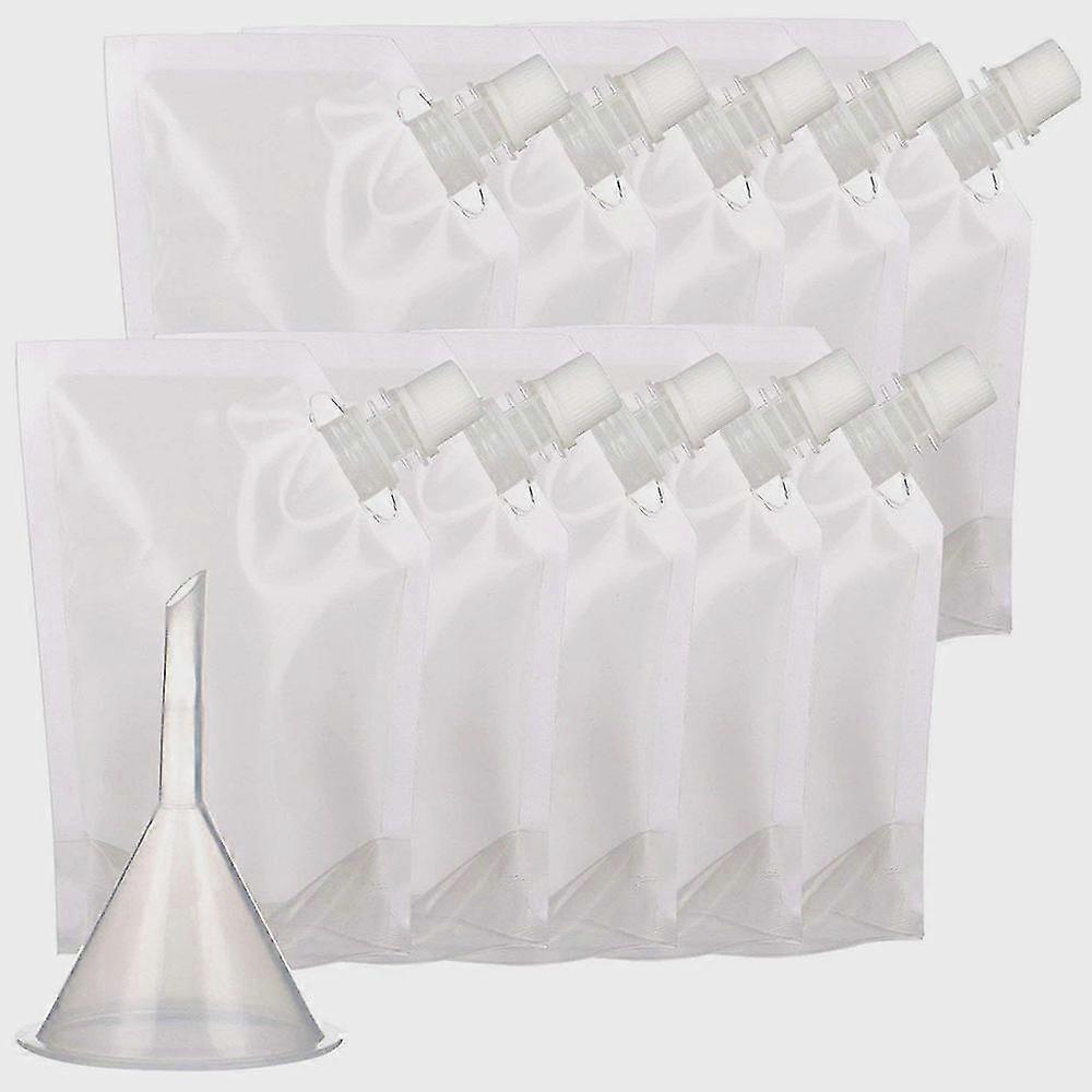 10 Pieces Drinks Flasks Liquor Pouch Reusable Drinking Flasks Concealable Plasti