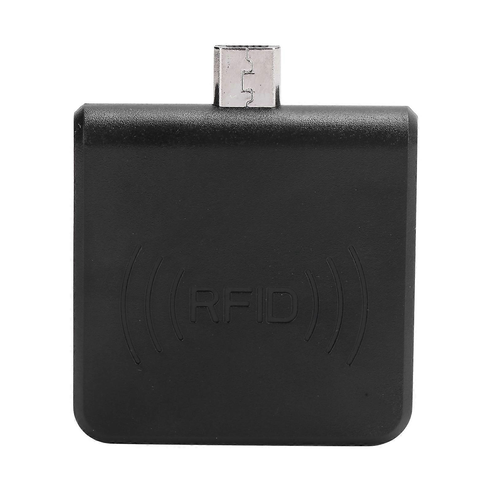 W86 Micro USB Handy Kartenleser Tragbare für RFID Mobile ID Reader für AndroidSchwarz