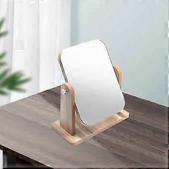 2x Makeup Spejl Rejse Spejl Desktop Vanity Spejl med Stativ Firkantet