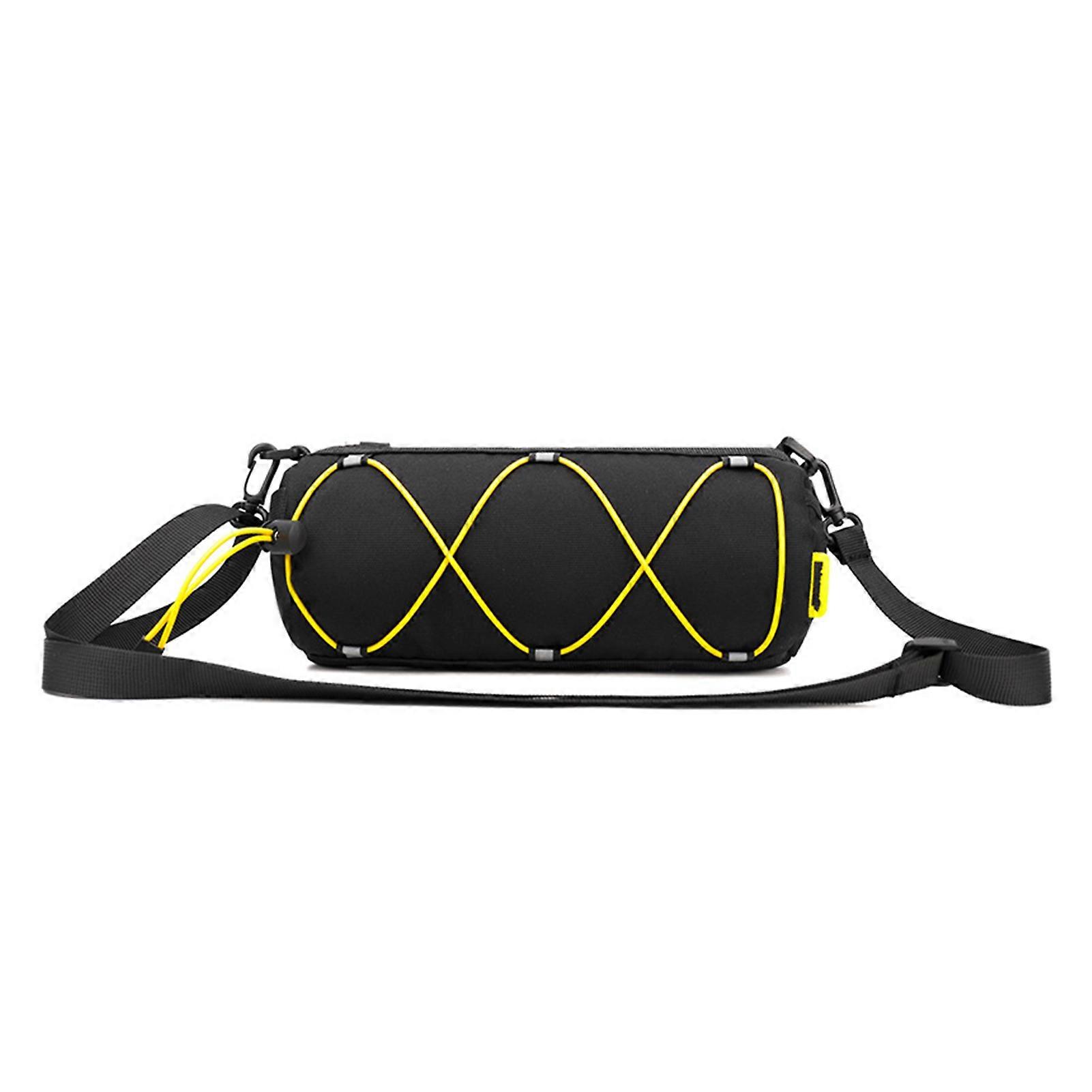 Bike Handlebar Cylinder Front Bag Riding Reflective Strip Storage Bag for Mountain Bike