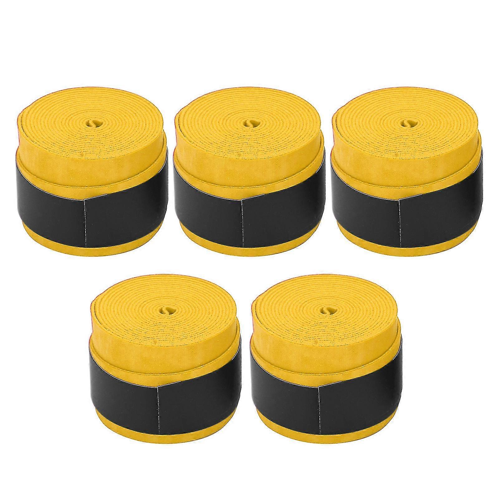20245pcs Poignée Overgrip Non-collant Respirant Matte Racket Grip Tape Pour Raquettes De Tennis De Table De Badminton (jaune)