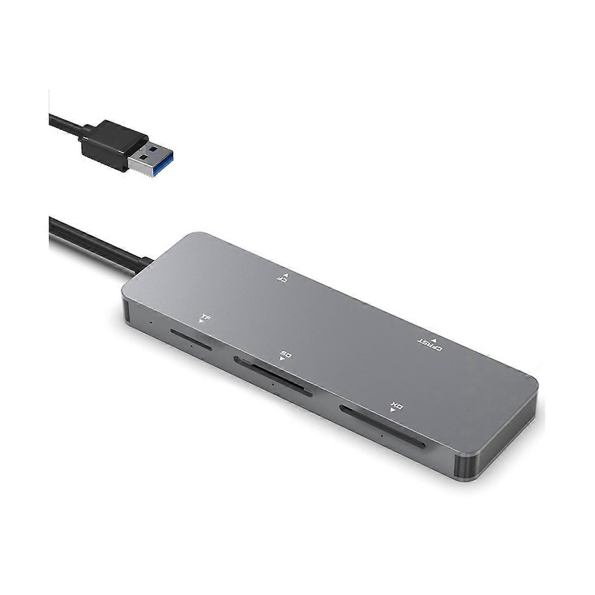 USB 3.0 Multifunction Card Reader CFast//XD/SD/TF Card Reader 5 in 1 USB Card Reader 5Gbps for PC L