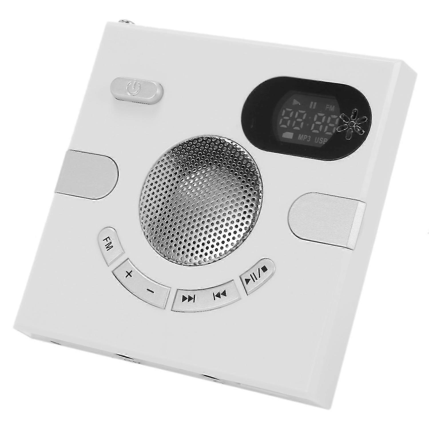 Wall Speaker Fm Radio With Time Display Headphone Support Aux Audio Tf Card Usb Disk Mp3 Player Usb