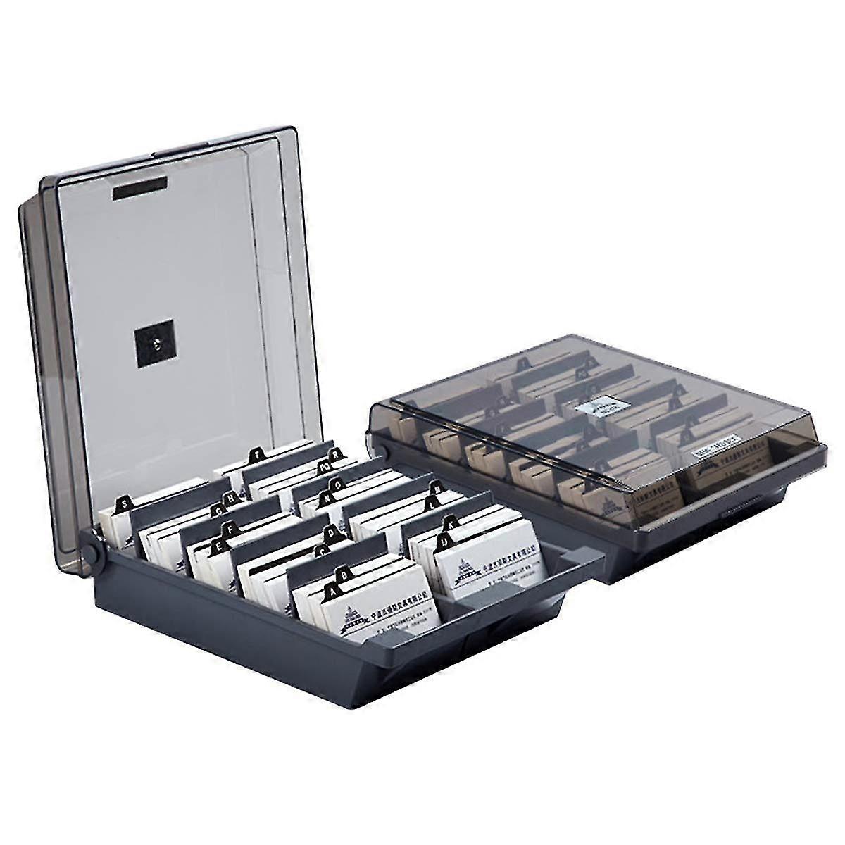 Business Card Holder, Large Capacity Card Storage Box