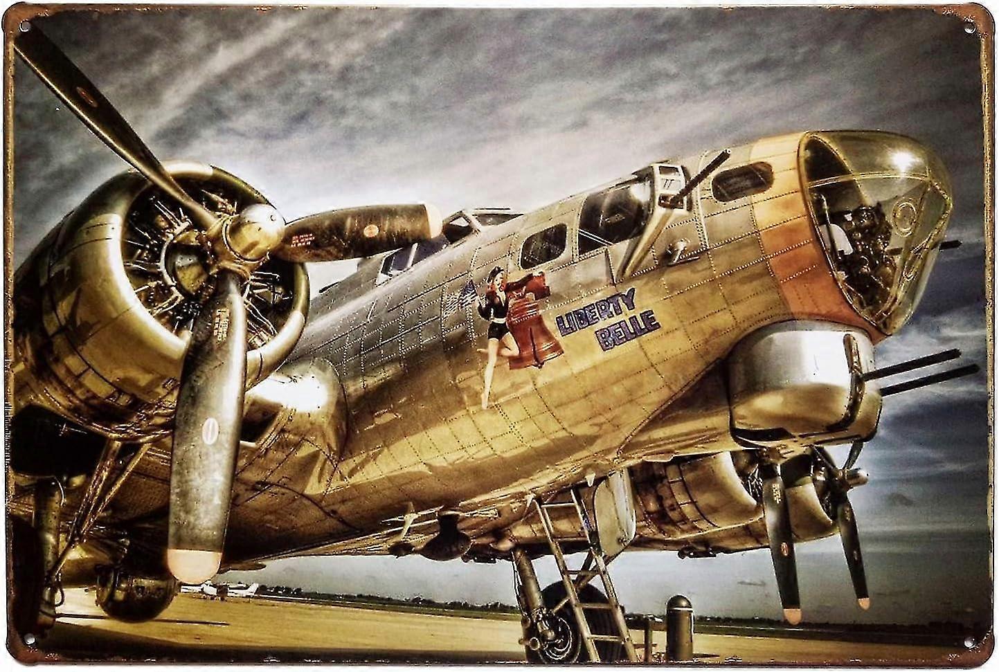 Avião Militar Sinais de Lata Retro Vintage Tin Sign 12x 8 polegadas Modo 4024