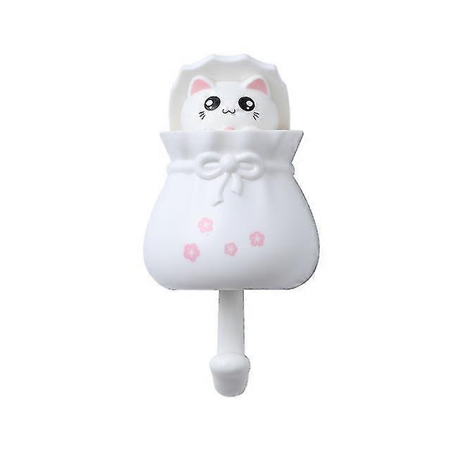 Adhesive Cat Shape Hooks, Waterproof And Rustproof Wall Hooks