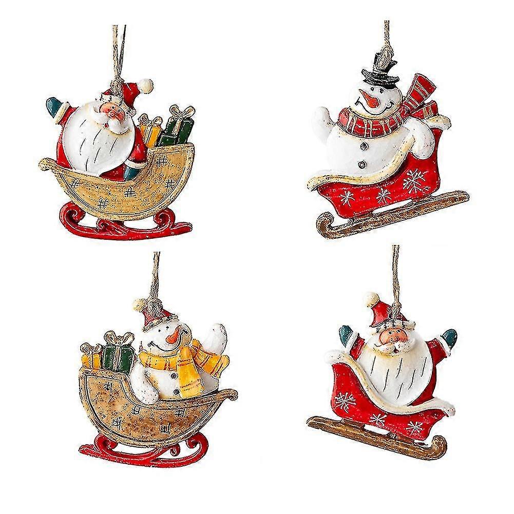 クリスマス雪だるまサンタクロース樹脂小さなペンダントハンギングオルガン