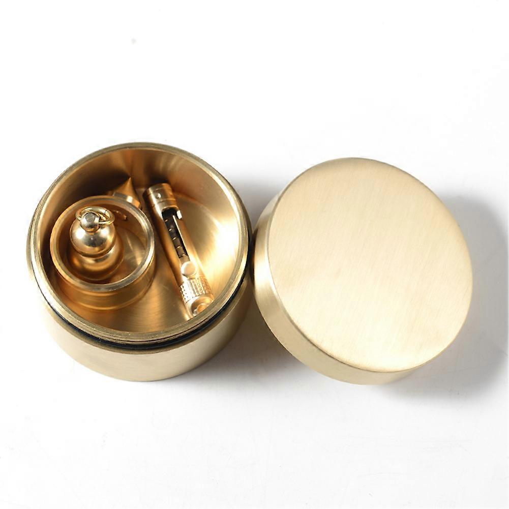Shockproof Sealed Waterproof Brass Box Pill Container Nuts Candy Dustproof Moisture-proof