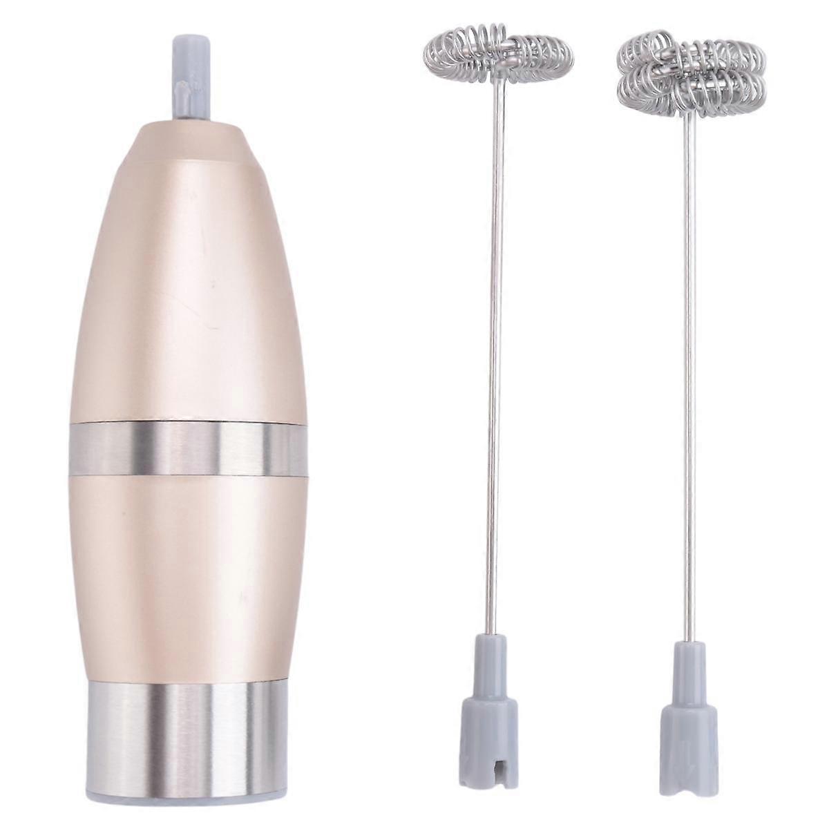 Spiral Whisk Milk Frother - Stainless Steel Drink Mixer with Double Spring